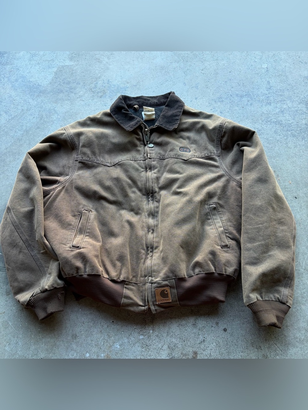 Vintage 90s Carhartt Sante Fe Jacket Chestnut Brown Quilted J14 1999 EUC